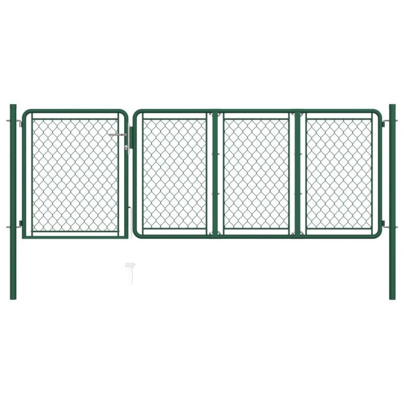Portail de jardin Acier 100x350 cm Vert 