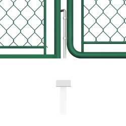 Portail de jardin Acier 100x350 cm Vert 