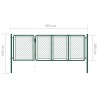 Portail de jardin Acier 100x350 cm Vert 
