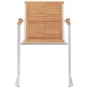 Chaises de jardin avec coussins lot de 2 Teck solide et acier 