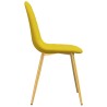 Chaises à manger lot de 6 Jaune moutarde Velours 