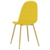 Chaises à manger lot de 6 Jaune moutarde Velours 