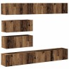 Ensemble de meuble TV mural 6 pcs vieux bois bois d'ingénierie 