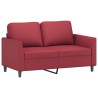 Ensemble de canapés 2 pcs et coussins Rouge bordeaux Similicuir 
