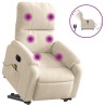 Fauteuil inclinable de massage électrique beige microfibres 