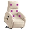 Fauteuil inclinable de massage électrique beige microfibres 