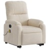 Fauteuil inclinable de massage électrique beige microfibres 