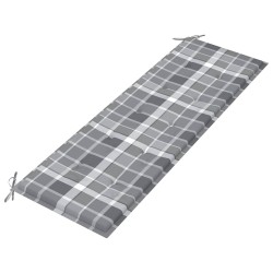 Banc de jardin empilable et coussin 159 cm Bois de teck massif 