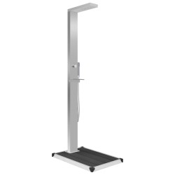 Douche d'extérieur avec receveur de douche WPC Acier inoxydable 