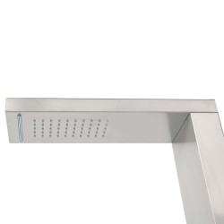 Douche d'extérieur avec receveur de douche WPC Acier inoxydable 
