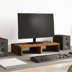 Support de moniteur vieux bois 50x27x10 cm bois d'ingénierie 