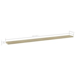 Panneaux bibliothèque 4 pcs Chêne sonoma 100x10x1,5cm Aggloméré 
