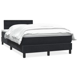 Sommier à lattes de lit avec matelas noir 120x210 cm velours 