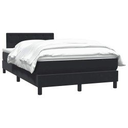 Sommier à lattes de lit avec matelas noir 120x210 cm velours 