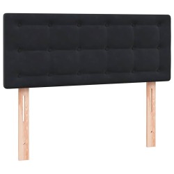 Sommier à lattes de lit avec matelas noir 120x210 cm velours 