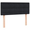 Sommier à lattes de lit avec matelas noir 120x210 cm velours 