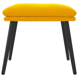Repose-pied Jaune moutarde 45x29,5x35 cm Velours 