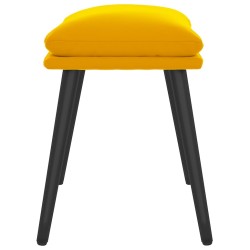 Repose-pied Jaune moutarde 45x29,5x35 cm Velours 