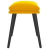 Repose-pied Jaune moutarde 45x29,5x35 cm Velours 