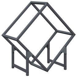 Portant de bois chauffage anthracite 50x25x50 cm 