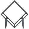 Portant de bois chauffage anthracite 50x25x50 cm 