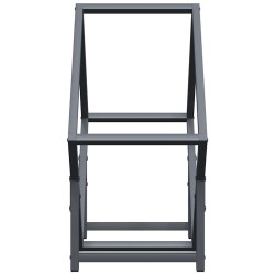 Portant de bois chauffage anthracite 50x25x50 cm 