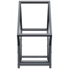 Portant de bois chauffage anthracite 50x25x50 cm 