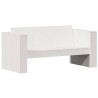 Salon de jardin 2 pcs blanc bois de pin massif 