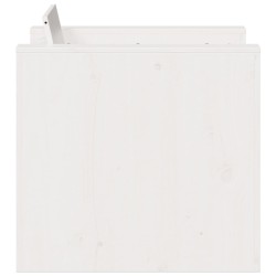 Salon de jardin 2 pcs blanc bois de pin massif 