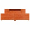 Cadre de lit sans matelas cire marron 200x200cm bois pin massif 