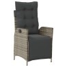 Ensemble à manger de jardin 3 pcs coussins gris résine tressée 