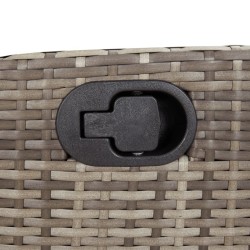 Ensemble à manger de jardin 3 pcs coussins gris résine tressée 