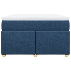 Sommier à lattes de lit avec matelas bleu 120x190 cm tissu 