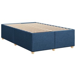 Sommier à lattes de lit avec matelas bleu 120x190 cm tissu 