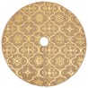Jupe de sapin de Noël de luxe avec chaussette Jaune 150cm Tissu 