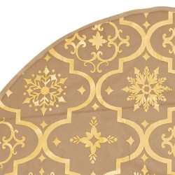 Jupe de sapin de Noël de luxe avec chaussette Jaune 150cm Tissu 