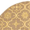 Jupe de sapin de Noël de luxe avec chaussette Jaune 150cm Tissu 