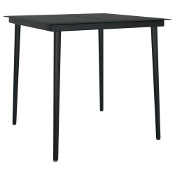 Ensemble à manger jardin coussins 5 pcs gris poly rotin verre 