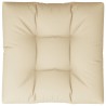 Coussin de canapé palette beige 70x70x12 cm 