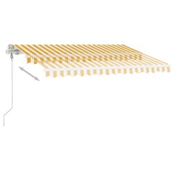 Auvent automatique sur pied 300x250 cm Jaune/Blanc 