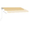 Auvent automatique sur pied 300x250 cm Jaune/Blanc 