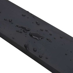 Bordure en caoutchouc de chasse-neige noir 180x10x1 cm 