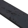 Bordure en caoutchouc de chasse-neige noir 180x10x1 cm 