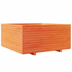 Jardinière cire marron 100x100x49,5 cm bois de pin massif 