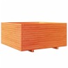 Jardinière cire marron 100x100x49,5 cm bois de pin massif 