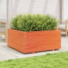 Jardinière cire marron 100x100x49,5 cm bois de pin massif 
