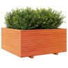 Jardinière cire marron 100x100x49,5 cm bois de pin massif 