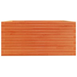 Jardinière cire marron 100x100x49,5 cm bois de pin massif 