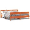Cadre de lit sans matelas cire marron 180x200cm bois pin massif 