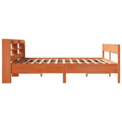 Cadre de lit sans matelas cire marron 180x200cm bois pin massif 